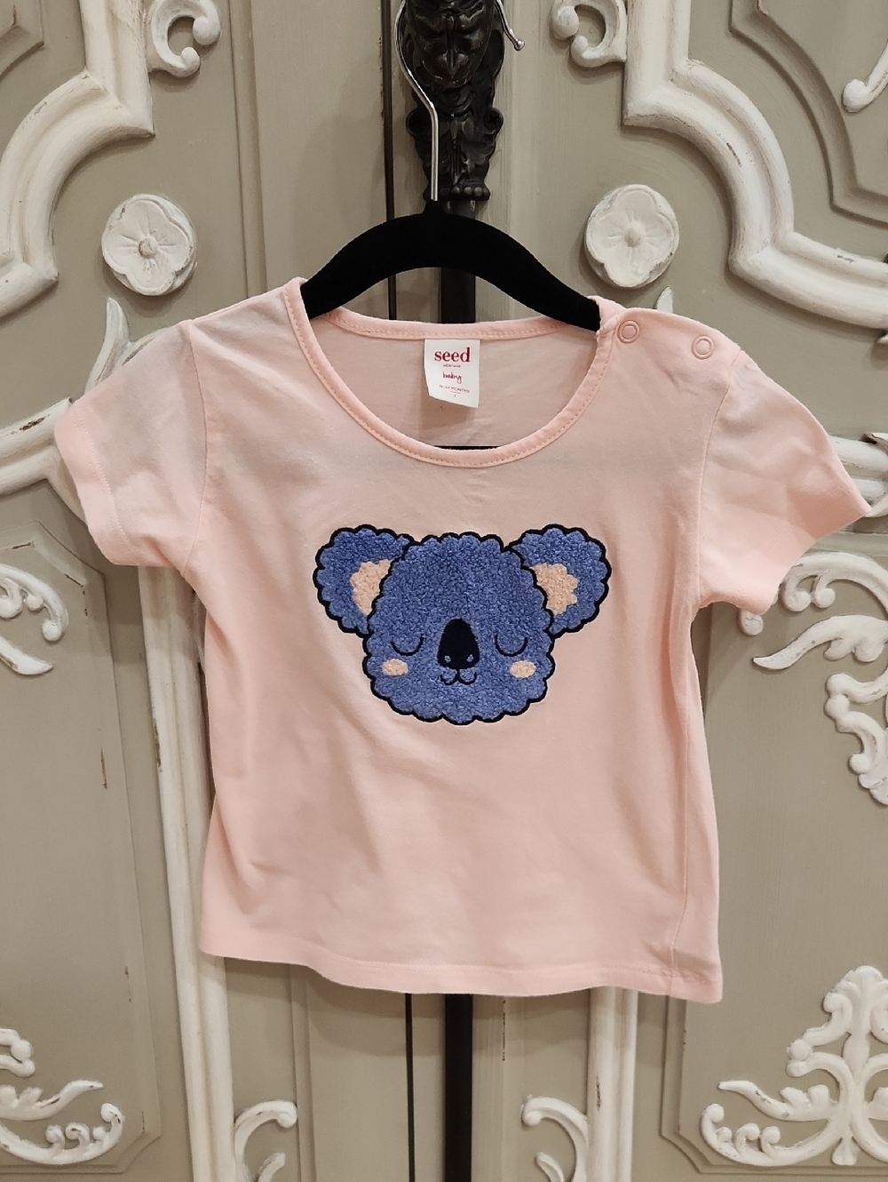 Seed Heritage Pink Tee with Blue Koala Applique Size 18 - 24 Months / 2 🐨